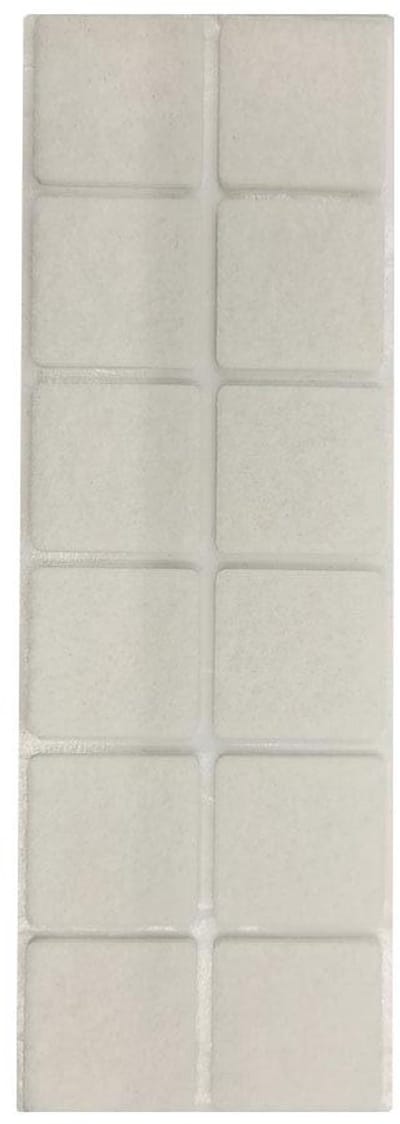 FLE - Plakvilt wit vierkant 5 bij 5 cm en hoogte 0,35 cm van vilt - 8 stuks
