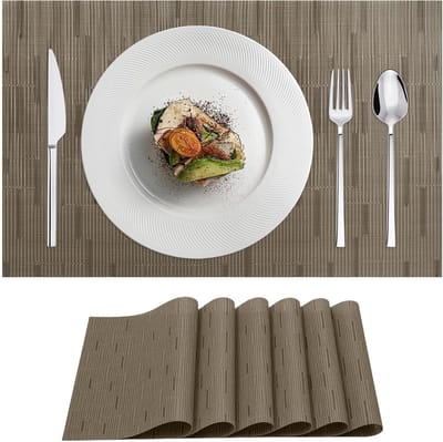 Set van 6 wasbare placemats voor koffie, thee en diner - Duurzaam en stijlvol tafelaccessoire