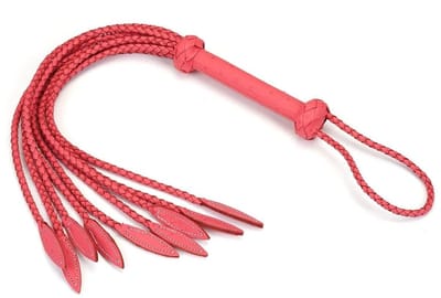 Liebe Seele - Angel's Kiss Gevlochten Cat O Nine Zweep/Flogger - Luxe En exclusief ontwerp - Roze