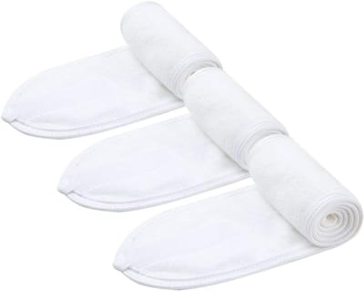Set van 3 Verstelbare Microvezel Hoofdbanden voor Makeup, Spa en Sport - Wasbaar en Comfortabel