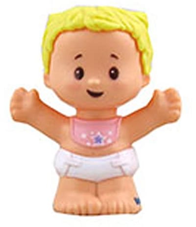 Vervangend Onderdeel Baby Meisje Figuur met Roze Slabbetje voor Kinderspeelset