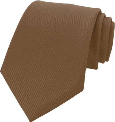 Sorprese Stropdas - Mocca Bruin - 100% Zijde - Stropdassen voor heren - Cadeau