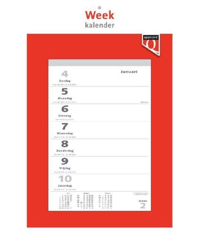 Weekkalender 2020 quantore