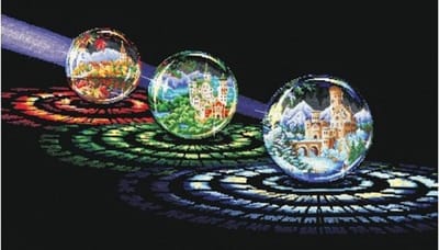 Borduurpakket - Spheres of Desires - Bollen van Verlangen - telpatroon om zelf te borduren