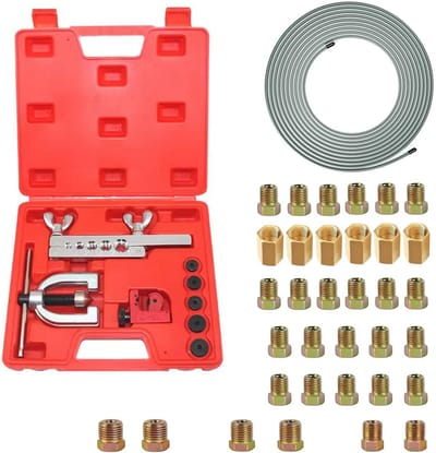 Rem Flaring Tool Set voor Remleidingen - 10m Ø 4,75 mm (3/16") met 28 Aansluitingen & 6 Unions