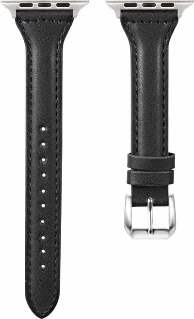 Fungus - Smartwatch bandje - Geschikt voor Apple Watch 38 / 40 / 41 mm - Series 1 2 3 4 5 6 7 8 9 SE iWatch - PU leer - Vrouw - Zwart