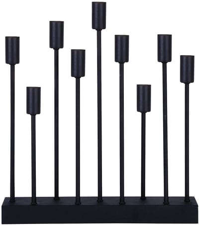Star Trading 132-16, Lichtdecoratie figuur, Zwart, IP20, Zwart, 9 lampen, E14