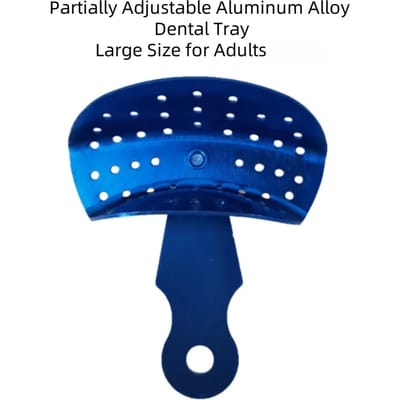 Porte-empreintes Dentaires Réglables en Alliage d'Aluminium Rotatifs Perforés pour Adultes et Enfants Dentisterie Impression