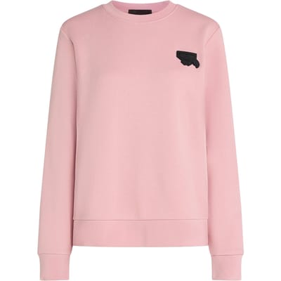 Karl Lagerfeld Kocktail Rubber Patch Sweat Pink Nectar Taglia: XS | Maglie a manica lunga Outlet | Donna | Rosa