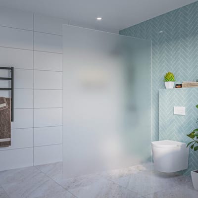 FugaFlow Eccelente Vetro Inloopdouche - mat glas - 160x200cm - 8mm - nano - blind inbouw profiel