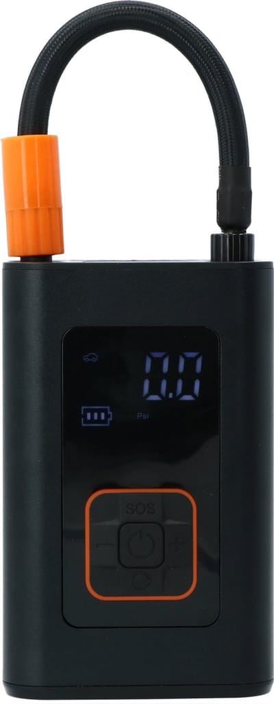 Carpoint Mobiele Compressor Compact – USB-C Oplaadbaar - 7.4V/60W – Instelbare spanning - Tot maximaal 150 PSI of 10.3 BAR – Zaklamp, noodlamp & powerbank