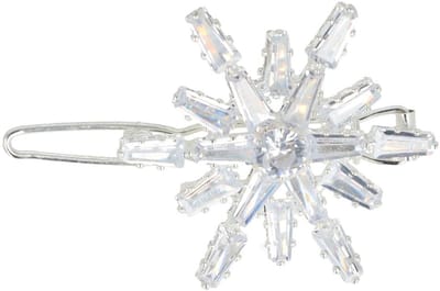 Haarsoires Haarspeld Haarclip 3cm - Ster Facet Steentjes - Zilver - Hair Clip - Decoratieve Haaraccessoire