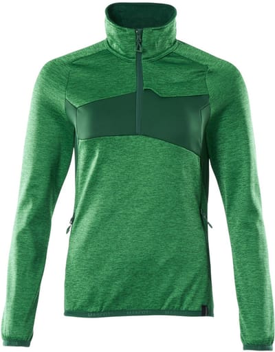 Mascot Accelerate Fleecetrui met korte rits 18053-316 - helder groen/groen - 2XL