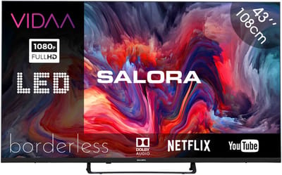 Salora FOD43FV - Smart tv 43 inch - Smart TV - Full HD - VIDAA - 43 inch smart tv - 2025