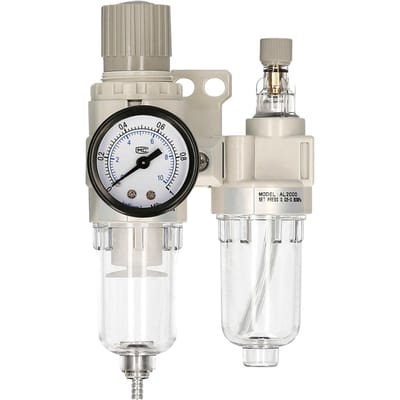 1/4   PT Luchtfilter Drukregelaar Combo AFC2000 Water Olie Afscheider Luchtgereedschap Compressor grijs