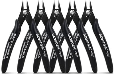 Flush Cut Pliers Set - 5 Inch Precision Wire Cutters for Crafts & Electronics