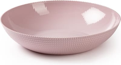 PlasticForte Fruitschaal - kunststof - roze - D30 x H6.5 cm - serveerschaal - saladeschaal