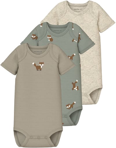NAME IT - NBMBODY 3P SS FOX NOOS - Baby - Bodies