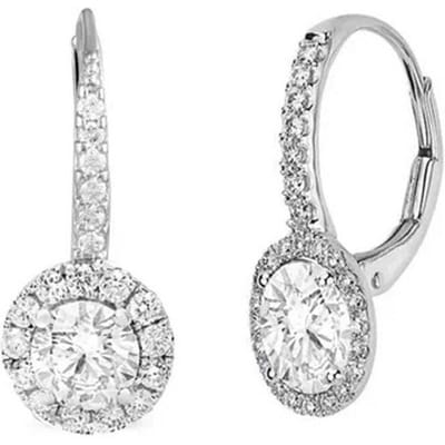 Dames Oorbellen met Hoepel in 925 Sterling Zilver met Cubic Zirconia BIPE073