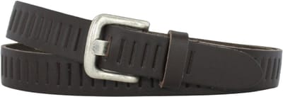 Casual Leren Riem Sleufriem | Kleur: bruin | Dames & Heren | 3cm breed | Riemmaat: 85 (totale lengte: 100cm) | 100% echt leer | Nikkelvrije gesp