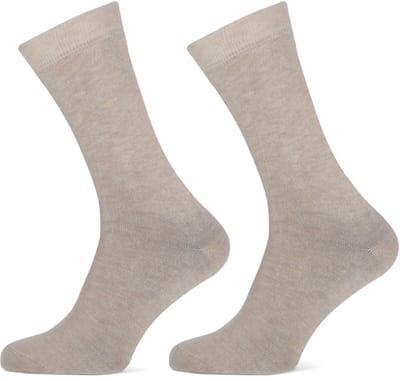 Basset Bamboe - Unisex Sokken - 4-pack - Beige - Maat 43/46