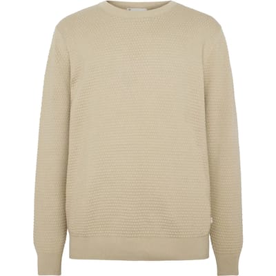 KnowledgeCotton Apparel Trui Bubble Knit Beige - Maat M - Heren - Pullovers
