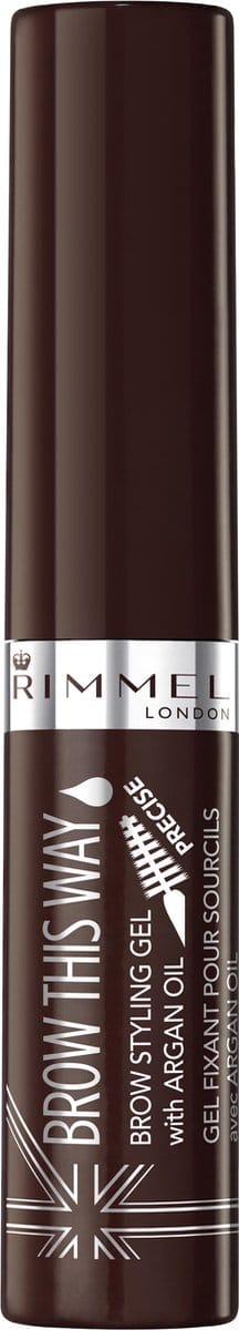 Rimmel London Brow Gel with Argan Oil - Dark Brown - Dark Brown