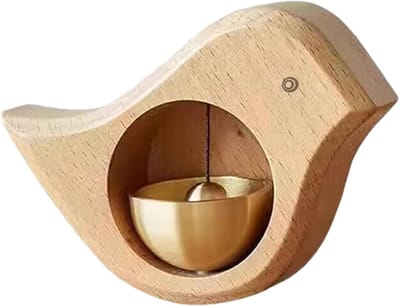 Houten Deurbel Ornament - Winkelbel Windgong - Winkelingang Signalering - Magnetisch Vogelontwerp - 75 cm - Berk