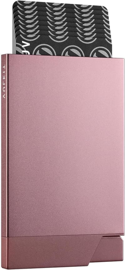 Slimme RFID-beschermende creditcardhouder voor mannen - Aluminium wallet voor 6-8 bankkaarten, compact en stijlvol ontwerp