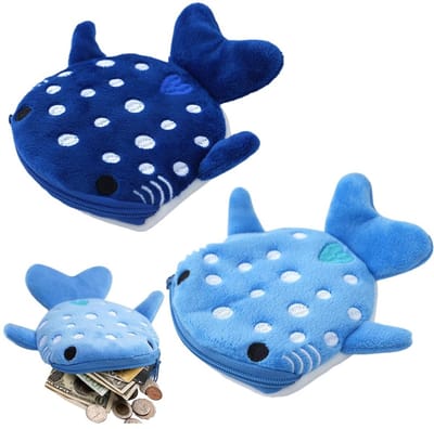 Dailygoods- Muntzakje Slim Ontwerp - Walvis Portemonnee - Draagbare Mini Portemonnee - Rits Portemonnee - Compact - Voldoende Ruimte voor Kleine Voorwerpen
