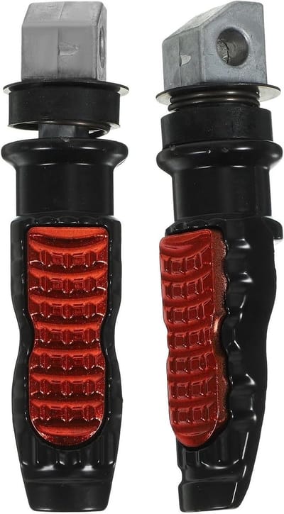 Motorfiets Voetsteunen - Motor Pedaal Achterste Voetsteunen - Comfortabel Rijden - Aluminium Legering Materiaal - 12.7 cm Lengte - Rood