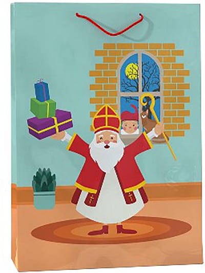 Sinterklaaszak papier 71x51x18cm - Sint mega zak XXL - 5 Stuks