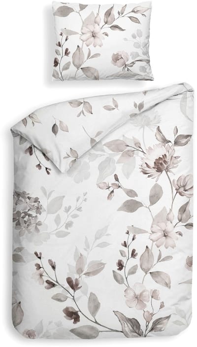Heckettlane Dekbedovertrek Amara - Beige - Dekbedovertrek van 100% Katoen-Satijn - Dekbedovertrek 140x200-220 cm - Wenen