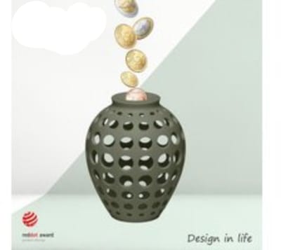 Lexon Design Decoratieve Spaarvarken Hope - Kakhi - LH61K