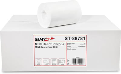 Mini Handdoekrollen Zonder Kern - Binnenafwikkeling - 1 Laags Cellulose Keukenrol