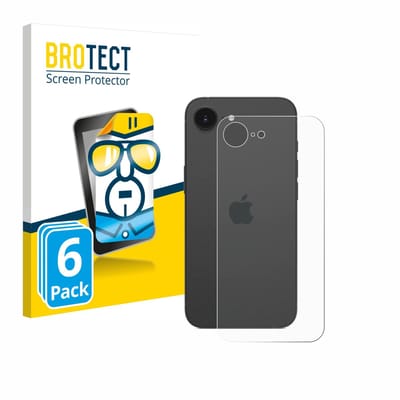 BROTECT - Screenprotector voor Apple iPhone 16e / 17e - Folie Beschermfolie transparant 6 Stuks