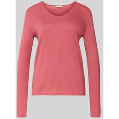 Tom Tailor - Gebreide trui met V-hals - Maat XXL - cozy pink