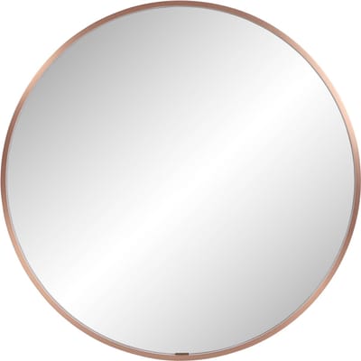 Ben Callisto Ronde Spiegel - met LED Verlichting en Anti-condens - Ø 80 cm - Voorgemonteerd - Koper - Badkamerspiegel - Wandspiegel