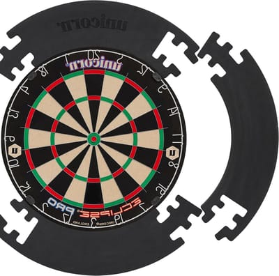 Dartbord Surround - Dartbord Rand - Muren Beschermen - Geen Bevestigingen Nodig - 45.72 cm Diameter - Zwart