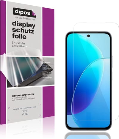 dipos – 4x Beschermfolie geschikt voor Vivo Y6 5G | Krasbestendige & heldere Screenprotector Ultra-Thin