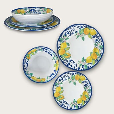 Arca LIMONI Due Set van 2 Melamine Ronde Diner Borden Ø28cm
