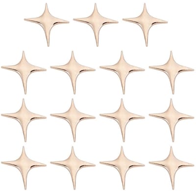 Dailygoods- Reversspeld Gouden Kruisster - Broche - Vierpuntige Ster - Gepolijste Legering - Minimalistisch Design - Eenvoudig te Gebruiken