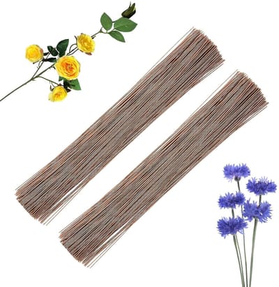 50 Stuks Floristisch Draad Bruin 18 Gauge voor het Maken van Kunstbloemen en Bloemstukken - Perfect voor Creatieve Bloemschikken