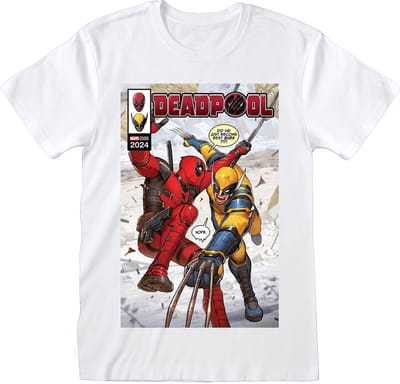Deadpool Deadpool & Wolverine - Comic Book Cover T-shirt wit S