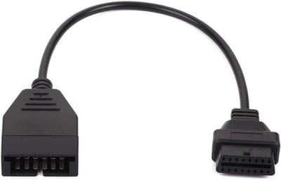 Dailygoody - OBD1-naar-OBD2-adapter - Auto-diagnosekabel - Handig voor auto-eigenaren - 12-polige stekker - Compatibel met scansoftware - Betrouwbare ...