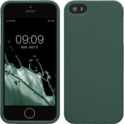 kwmobile telefoonhoesje geschikt voor Apple iPhone SE (1.Gen 2016) / iPhone 5 / iPhone 5S - Hoesje voor smartphone - Back cover in blauwgroen
