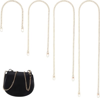 Set van 4 Pocket Chains, Metalen Schouderband voor Tassen, Broekketting en Portemonnee, 120/100/60/40 cm, Duurzaam en Stijlvol Accessoire