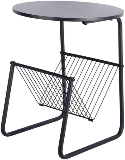 Leitmotiv Bijzettafel Riqueza Revista - Zwart - 40x40x49cm - Modern