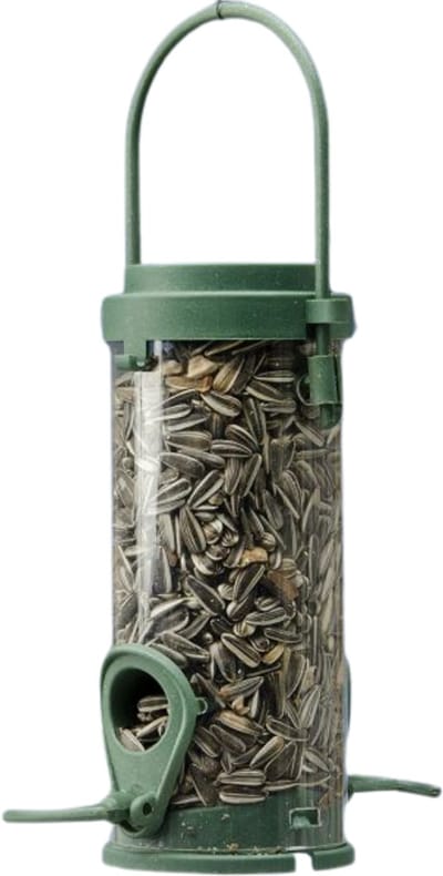 Famiflora Voedersilo Zonnebloempitten - Gerecycleerd - Buitenvogels - 135g - Volledig recyclebaar materiaal - Inclusief 135g zonnebloempitten - Duurzame keuze