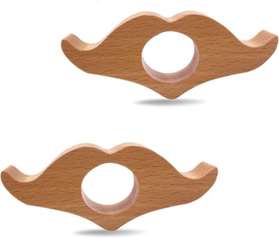 Houten boekhouders set van 2 stuks geschikt voor duimen - natuurlijk hout - leesliefhebbers - boekenaccessoires